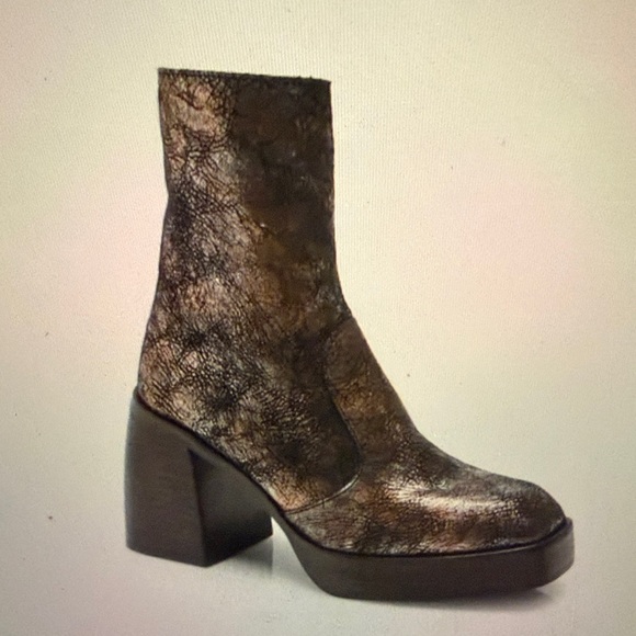 Free People Shoes - Free People Ruby Platform Bootie, 8US/38EU, Metallic Medley